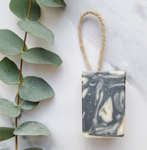 Tea Tree and Eucalyptus Soap is made from a blend of cocoa butter and several plant oils, including olive oil, almond oil, coconut oil and castor oil. Eucalyptus globulus leaf oil and tea tree leaf oil are used to give this soap a wonderful frangrance.