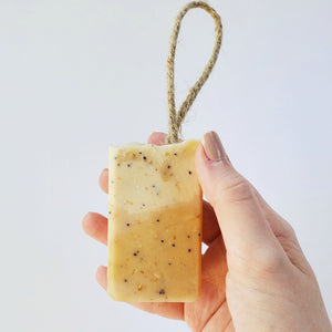 Lemon & Poppy Seed Vegan Shaving Soap