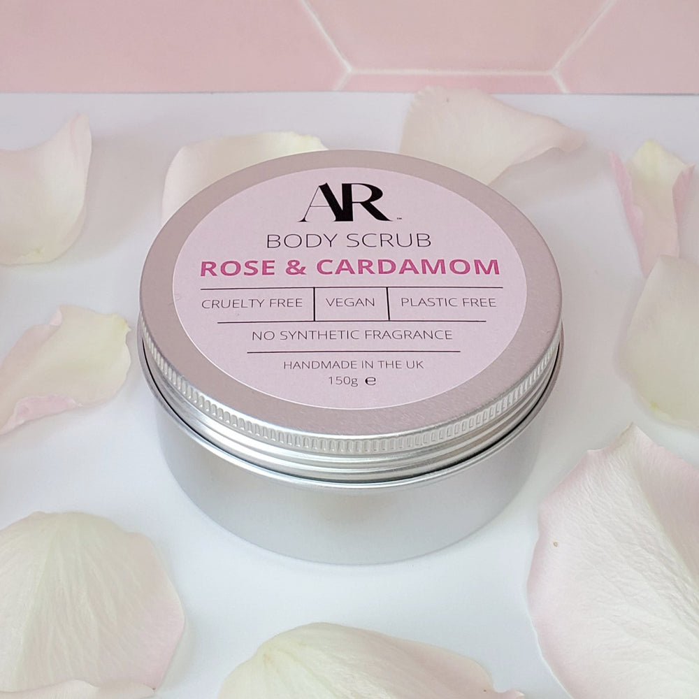 Leave your skin soft and smooth with Aphrodite Razors Rose and Cardamom Body Scrub